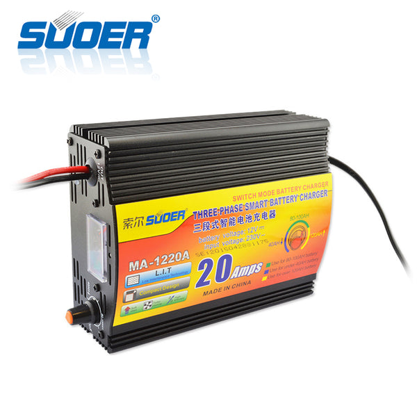 SUOER Smart Battery Charger 12V 20A