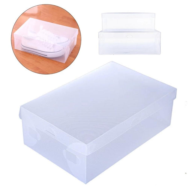 3 PCS Plastic Shoes Case Transparent With Stickers For Small Shoes